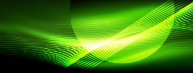 Neon ışıklı çizgi vektörleri: canlı renkler, parlak çizgiler. Neon tabelalardan esinlenerek büyüleyici bir tasarım. Web siteleri, reklamlar ve daha fazlası için elektrik enerjisi