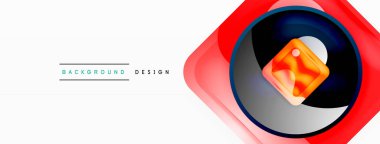 Soyut arkaplan tasarımı titizlikle hazırlanmış vektör bileşiminde parlak cam geometrik şekiller sergiliyor.