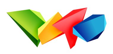 Vektör 3d düşük polimetrik üçgen geometrik tasarım elementleri