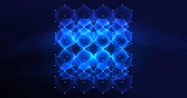 Fond Abstrait Illustration Vectorielle Hexagonale Néon — Image vectorielle