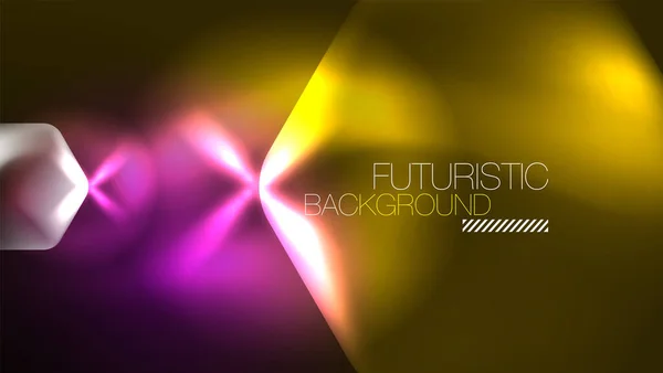 Tecnologia Digital Neon Abstract Background Esagoni Astratti Cyberspazio Digitale Tech — Vettoriale Stock