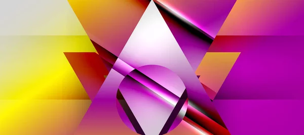 Triangle Abstract Background Shiny Glossy Effects Vector Illustration Wallpaper Banner — Image vectorielle