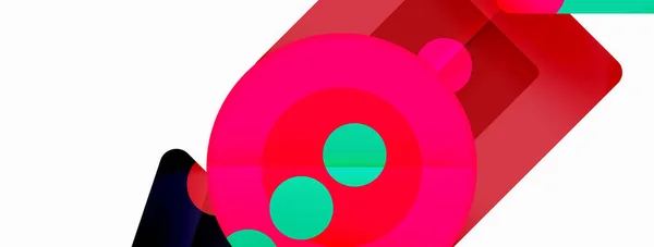 Модный Минимальный Геометрический Абстрактный Фон Треугольники Квадраты Круги Яркие Цвета — стоковый вектор