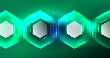 Neon altıgen arka plan. Duvar kağıdı, afiş, arkaplan, iniş sayfası, duvar resimleri, davetiyeler, posterler için yüksek teknoloji tasarımı