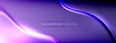 Vektör soyut arkaplan - sıvı gradyan üzerinde sıvı şeffaf kabarcık şekilleri gölgeler ve ışık efektleri