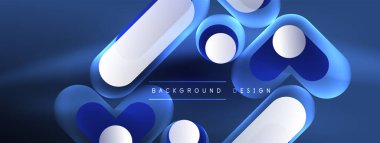 Parlak yuvarlak şekiller soyut arkaplan. Duvar kağıdı, afiş, sunum, arkaplan şablonu