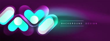 Neon dairesi soyut arkaplan. Duvar kağıdı, afiş, sunum, arkaplan şablonu