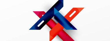 Arka plan dinamik çizgileri geometrik duvar kağıdı. Duvar kağıdı afişi ya da iniş sayfası için çizgili kompozisyon vektör illüstrasyonu