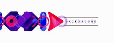 Renkli geometrik soyut arkaplan. En küçük üçgen ve kare şekilleri bileşimi