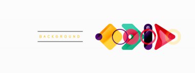 Renkli geometrik soyut arkaplan. En küçük üçgen ve kare şekilleri bileşimi