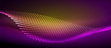 Pürüzsüz bir neon dalgası içeren parlak ve şık bir tasarım. Karanlık bir arkaplanda parlıyor. Her projeye modern ve keskin bir dokunuş eklemek için mükemmel.