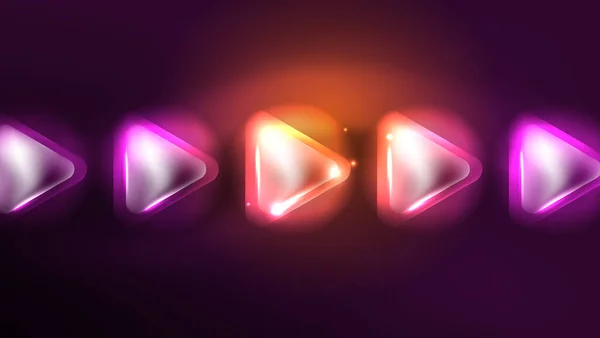 Soyut Arkaplan Iniş Sayfası Parıldayan Neon Işık Yansımaları Ile Cam — Stok Vektör