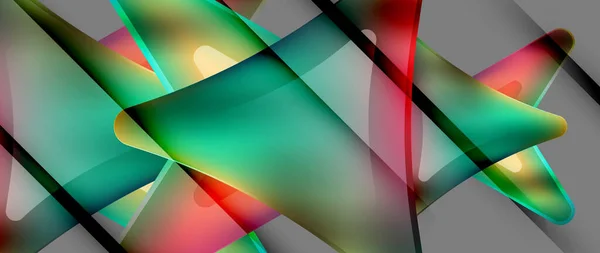Flèche Gradient Fluide Abstraite Flèches Vibrantes Dansent Dans Contexte Géométrique — Image vectorielle