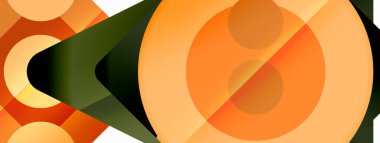 Triangles and circles abstract background for wallpaper, banner, background, card, book Illustration, landing page