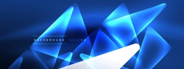 Geometrik arkaplanı hackleyen neon ışıkları, sanal gerçeklik veya yapay zeka konsepti, duvar kağıdı, pankart, sunum, arkaplan için siber punk geometrik şablon