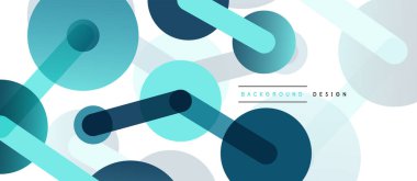 Çizgi noktaları geometrik soyut arkaplan bağlantıları. Çizgilerle birbirine bağlı çemberler. Duvar kağıdı, afiş, arkaplan veya iniş için moda tekno iş şablonu