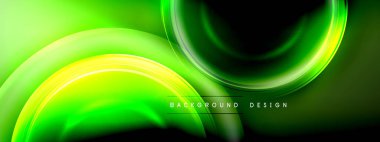 Çember çizgileri ve baloncuklar ışık ve gölge efektleriyle parlayan etki eğiminde. Işık, gölge ve derinliğin dinamik etkileşimi. Gelecekçi ve ritmik teknoloji tasarımı