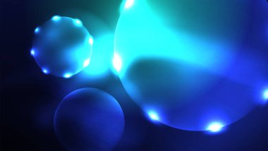 Parlak parlak ışık efektli daireler, soyut arkaplan duvar kağıdı tasarımı