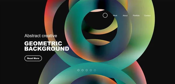 Cercles Fond Abstrait Minimal Techno Concept Entreprise Motif Pour Papier — Image vectorielle
