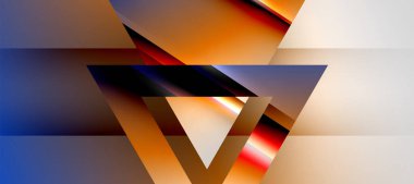 Triangle abstract background with shiny and glossy effects. Vector Illustration For Wallpaper, Banner, Background, Card, Book Illustration, landing page