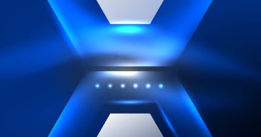 Neon altıgen arka plan. Duvar kağıdı, afiş, arkaplan, iniş sayfası, duvar resimleri, davetiyeler, posterler için yüksek teknoloji tasarımı