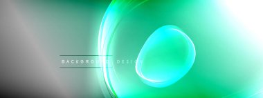 Vektör soyut arkaplan - sıvı gradyan üzerinde sıvı şeffaf kabarcık şekilleri gölgeler ve ışık efektleri