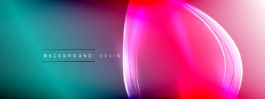 Vektör soyut arkaplan - sıvı gradyan üzerinde sıvı şeffaf kabarcık şekilleri gölgeler ve ışık efektleri