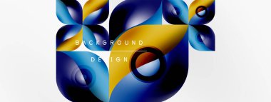 Vektör soyut geometrik arkaplan. Tekno çiçek yaprakları konsepti. Duvar kağıdı ya da doku tasarımı, parlak poster, afiş, broşür