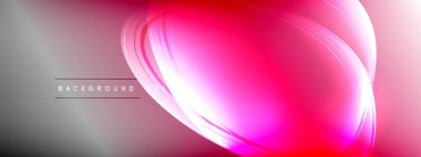 Vektör soyut arkaplan - sıvı gradyan üzerinde sıvı şeffaf kabarcık şekilleri gölgeler ve ışık efektleri