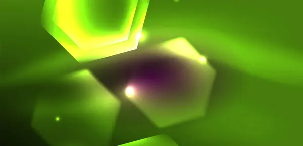 Αφηρημένο Φόντο Techno Neon Εξάγωνα Εικονογράφηση Διάνυσμα Υψηλής Τεχνολογίας Για — Διανυσματικό Αρχείο