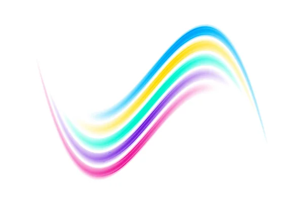 Diseño Vibrante Lúdico Con Líneas Color Arco Iris Dispuestas Una — Vector de stock