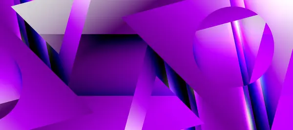 Triangle Abstract Background Shiny Glossy Effects Vector Illustration Wallpaper Banner — Stok Vektör