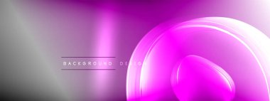 Vektör soyut arkaplan - sıvı gradyan üzerinde sıvı şeffaf kabarcık şekilleri gölgeler ve ışık efektleri