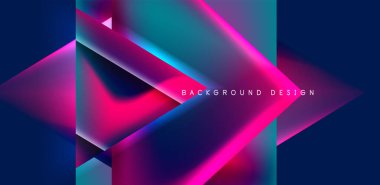 Renkli sıvı gradyanlı gelecekçi üçgen vektörü soyut arkaplan