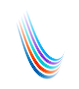 Herhangi bir projeye renk katmak için mükemmel, dinamik bir kompozisyonda düzenlenmiş gökkuşağı renkli çizgileri içeren canlı ve oyuncu bir tasarım.