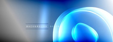 Vektör soyut arkaplan - sıvı gradyan üzerinde sıvı şeffaf kabarcık şekilleri gölgeler ve ışık efektleri