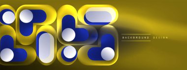 Parlak yuvarlak şekiller soyut arkaplan. Duvar kağıdı, afiş, sunum, arkaplan şablonu