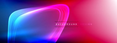 Vektör soyut arkaplan - sıvı gradyan üzerinde sıvı şeffaf kabarcık şekilleri gölgeler ve ışık efektleri