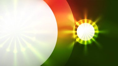 Neon parlayan daireler, sihirli enerji uzay ışığı konsepti, soyut arka plan duvar kağıdı tasarımı