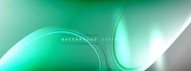 Vektör soyut arkaplan - sıvı gradyan üzerinde sıvı şeffaf kabarcık şekilleri gölgeler ve ışık efektleri