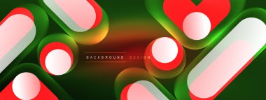 Neon dairesi soyut arkaplan. Duvar kağıdı, afiş, sunum, arkaplan şablonu