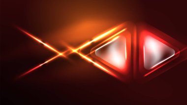 Karanlıkta ışık efektli tekno neon üçgenler