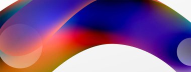Fluid abstract background, round shapes and circle flowing design for wallpaper, banner, background or landing