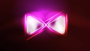 Karanlıkta ışık efektli tekno neon üçgenler