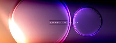 Vektör soyut arkaplan - sıvı gradyan üzerinde sıvı şeffaf kabarcık şekilleri gölgeler ve ışık efektleri