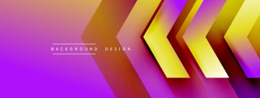 Enerjik geometrik arkaplan harmonik hareket içinde dinamik oklardan oluşan bir dizi içeriyor, hız, çeviklik ve kasıtlı akış duygusunu çağrıştırıyor