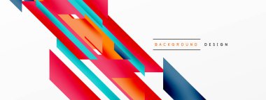 Minimum geometrik soyut arkaplan. Dinamik 3D çizgi kompozisyonu. Duvar kağıdı, afiş, arkaplan veya iniş için moda tekno iş şablonu