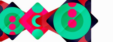 Triangles and circles abstract background for wallpaper, banner, background, card, book Illustration, landing page