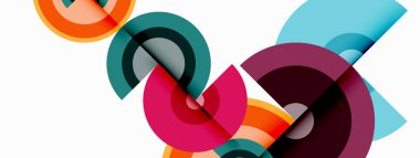 Gölgeler ile çevreler küçük geometrik bileşim soyut arkaplan