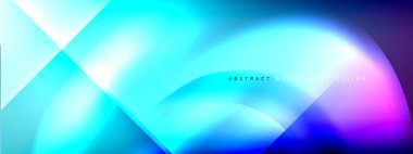 Renk eğimli gölgeler ve ışık efektleri arka planı. Lens ve daire tasarımı. Dinamik düz gölge çizgisi etkisi olan basit akışkan renk gradyanı soyut arkaplan